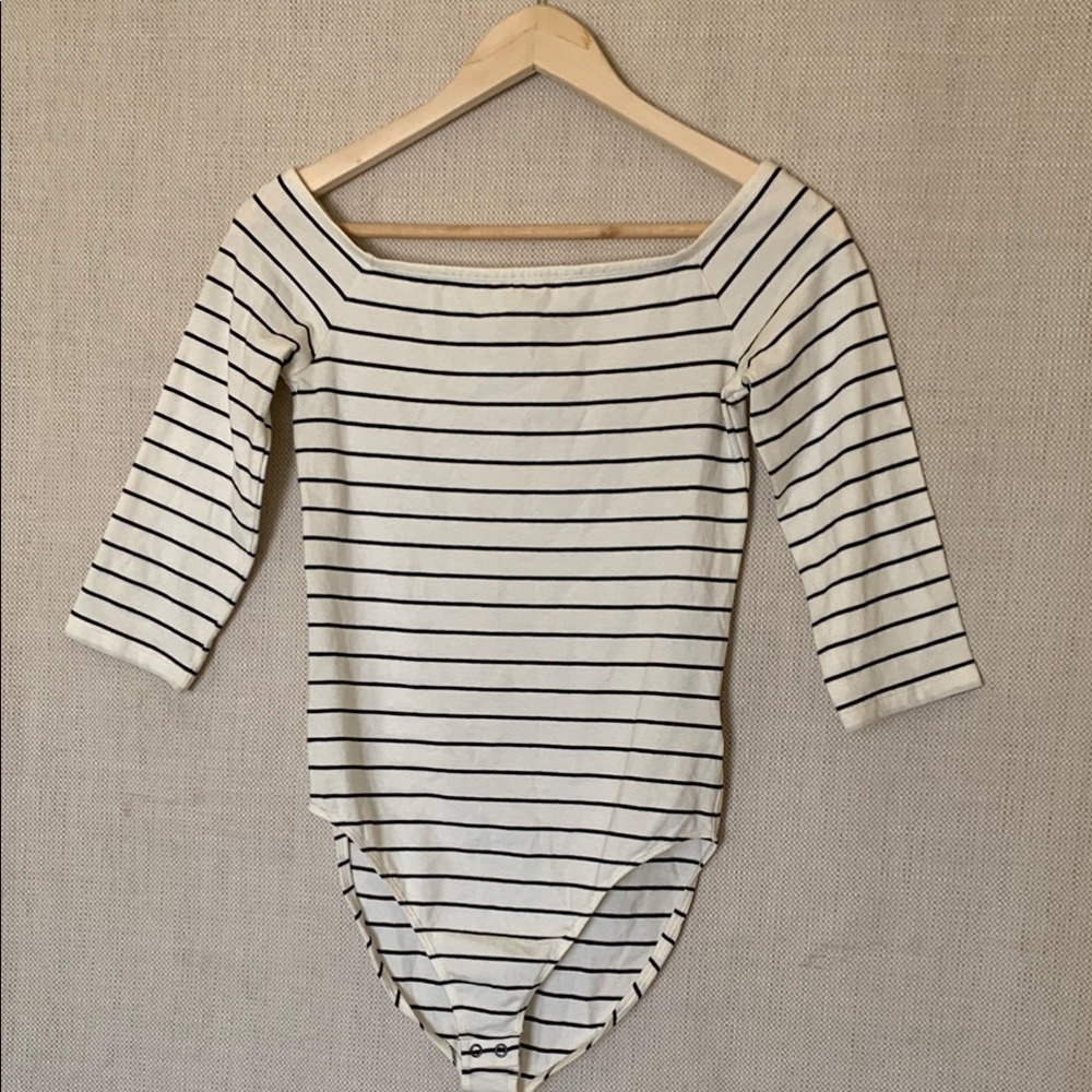 Striped One Piece Bodysuit